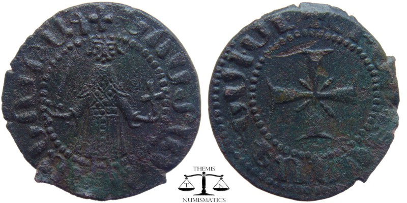 Gosdantin I AE Kardez Cilician Armenia Sis 1298-1299 AD. King standing and facin...