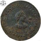 ITALY, PB Theriac box seal Venice 16th-17th century. Produced by the Alla testa d’oro pharmacopia of Venice. TERIACA·FINA·ALLA·TESTA·DORO·IN·VENETZI·,...