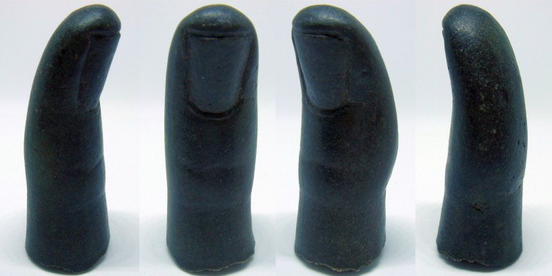 Greek or early Roman bronze thumb from a real size statue, probably emperor or s...