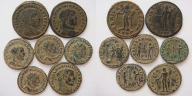 Lot of 7 AE coins of Galerius / SOLD AS SEEN.