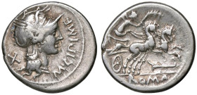 ROMANE REPUBBLICANE - CIPIA - M. Cipius M. F. (115-114 a.C.) - Denario B. 1; Cr. 289/1 (AG g. 3,78)

 

BB