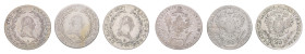 ESTERE - AUSTRIA - Francesco II (1792-1806) - 20 Kreuzer 1806 A B C Kr. 2140 AG 3 monete

 3 monete - 

med. MB