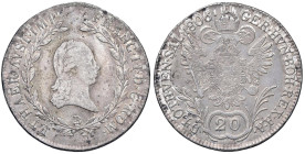 ESTERE - AUSTRIA - Francesco II (1792-1806) - 20 Kreuzer 1806 B Kr. 2140 AG

 

qBB/BB