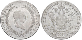 ESTERE - AUSTRIA - Francesco I Imperatore (1806-1835) - 20 Kreuzer 1828 E Kr. 2145 AG

 

qBB/BB+