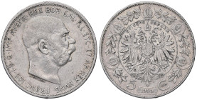 ESTERE - AUSTRIA - Francesco Giuseppe (1848-1916) - 5 Corone 1909 - Testa grande Kr. 2813 AG Segno al ciglio

 Segno al ciglio

BB+