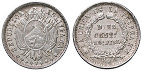 ESTERE - BOLIVIA - Repubblica (1825) - 10 Centavos 1873 Kr. 157.1 AG

 

BB-SPL