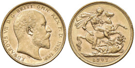 AUSTRALIA Edoardo VII (1901-1910) Sterlina 1907 M - KM 15 AU (g 8,00) Colpetto al bordo.
SPL+