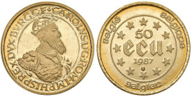BELGIO Baldovino I (1951-1993) 50 Ecu 1987 - KM 167 AU (g 17,31)
qFDC
