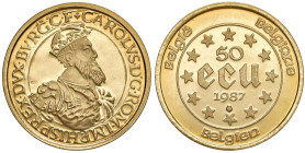 BELGIO Baldovino I (1951-1993) 50 Ecu 1987- KM 167 AU (g 17,30)
qFDC
