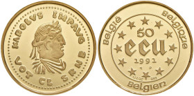 BELGIO Baldovino I (1951-1993) 50 Ecu 1991 - KM 184 AU (g 15,67)
PROOF