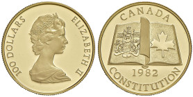 CANADA Elisabetta II (1952-2022) 100 Dollari 1982 Constitution - KM 137 AU (g 16,99)
PROOF