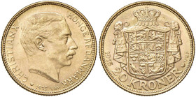 DANIMARCA Cristiano X (1912-1947) 20 Kroner 1915 - KM 817.1 AU (g 8,99)
SPL+
