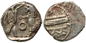 PHOENICIA. Sidon. Ba'alšillem II, circa 401-366 BC. 1/16 Shekel (silver, 0.74 g, 9 mm). Phoenician galley left, waves below. Rev. Persian king or hero...