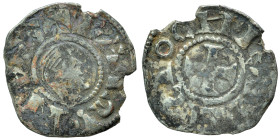 CRUSADERS, Principality of Antioch. Raymond of Poitiers. 1136-1149. Denier (silver, 0.78 g, 17 mm), Antioch. + RAIMVNDVS Young male head right. Rev. +...