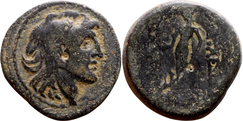 Alexander I Balas (Seleukid King: 150 BC-145 BC) Bronze coin Obverse: Head of Al...