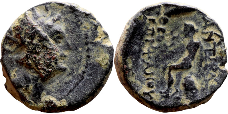 Antiochos III The Great (Seleukid King: 223-187 BC). AE bronze. Obv.: Laureate h...