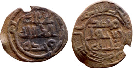 Seljuk (1037–1157, Bronze coin. Obverse: Arabic inscription. Reverse: Arabicc inscription

18mm 2.13g