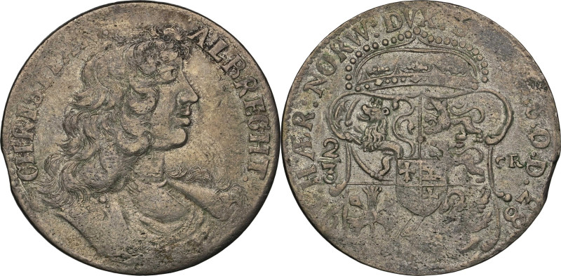 GERMANY. 2/3 Taler, 1683 - CR. Schleswig-Holstein-Gottorp. Christian Albrecht. N...