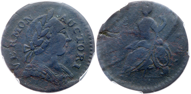 1787 Copper, Vermont, Britannia. RR-13. PCGS Genuine. Environmental Damage - Fin...