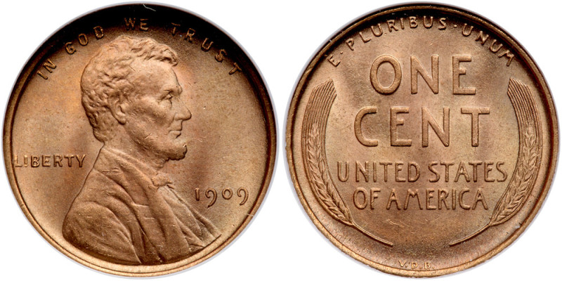 1909. VDB 2-piece lot. PCI graded MS-67 Red & Brown and MS 66 Red. Both beautifu...
