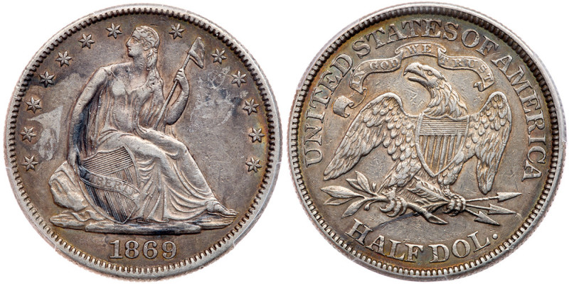 1869. PCGS Genuine. Cleaned-VF Detail. Some mottled toning noted (PCGS # 6325) E...
