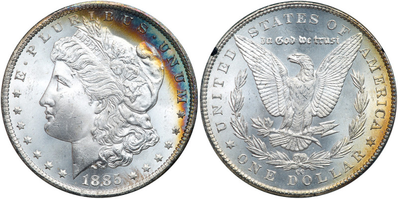 1885-CC GSA Hoard. NGC graded MS-66+. Premium Quality. An intensely frosty white...