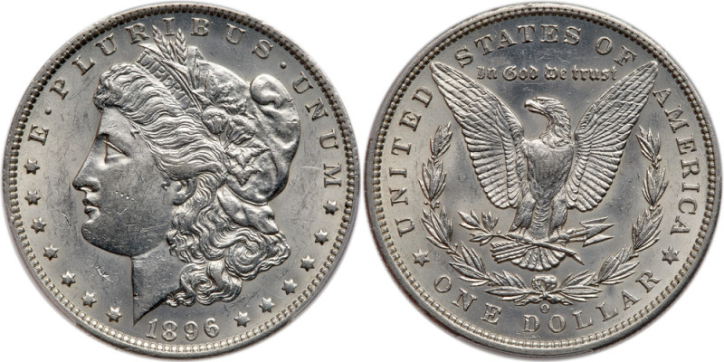 1896-O. PCGS Genuine. Cleaned-AU Detail. A pleasing white example (PCGS # 7242) ...