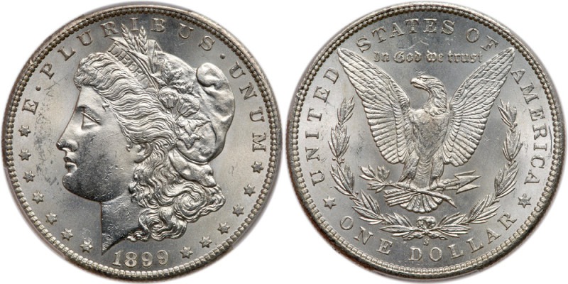 1899-S. PCGS Genuine. Cleaned-UNC Detail. Well struck and fully white. Sent to P...