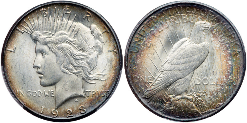 1923-S. PCGS graded MS-63. Nice and frosty with light golden toning around the b...