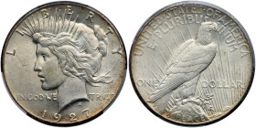1927 Peace Dollar. PCGS MS62