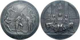 1909. ANS - Hudson-Fulton 1609-1807 Massive Silver Medal. UNC
