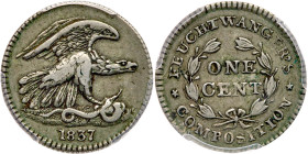 1837 Feuchtwanger's Composition. New York 1 Cent. PCGS EF40