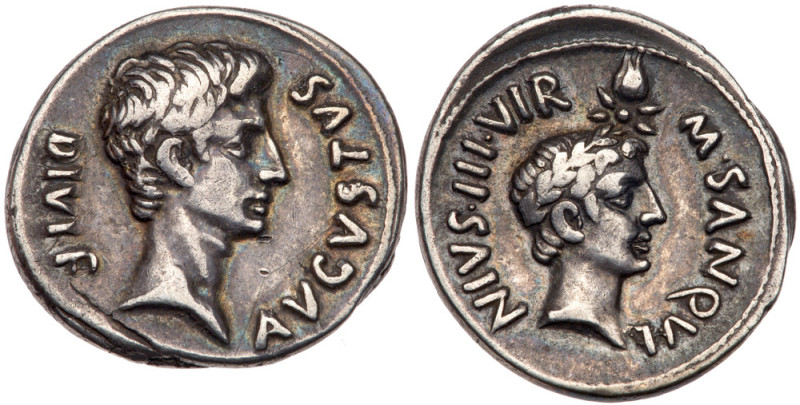 Augustus, 27 BC-14 AD. Silver Denarius (3.95g). Minted in Rome, 17 BC. AVGVSTVS ...