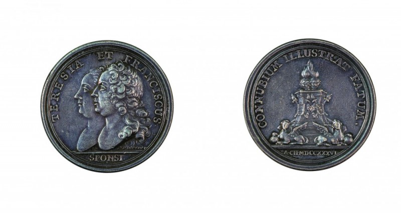 Maria Theresia 1740 - 1780 
Medaglia 1736 celebrativa del matrimonio di Frances...