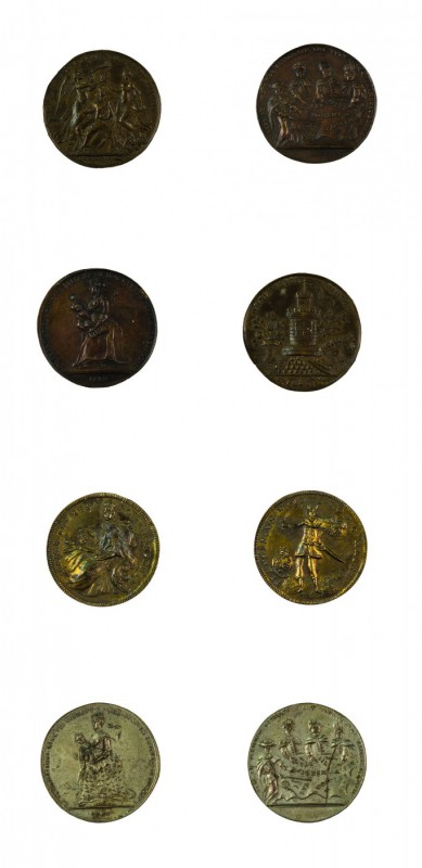 Maria Theresia 1740 - 1780 
Insieme di quattro medaglie satiriche due medaglie ...