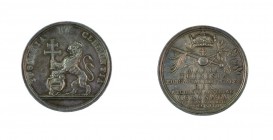 Maria Theresia 1740 - 1780 
Gettone dell’incoronazione 1743 (Opferpfennig) per l’incoronazione in Boemia argento del diametro di mm. 49, minimi graff...