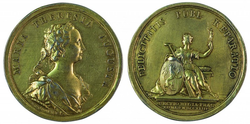 Maria Theresia 1740 - 1780 
Medaglia 1743 per l’incoronazione e l’unzione in Bo...