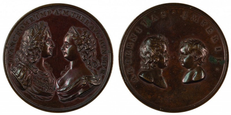 Maria Theresia 1740 - 1780 
Medaglia per la nascita del secondo figlio, l’Arcid...