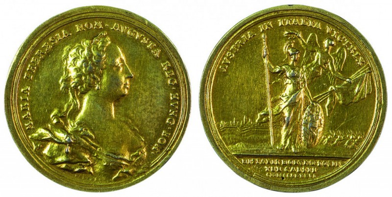 Maria Theresia 1740 - 1780 
Medaglia 1746 per la vittoria contro le truppe fran...