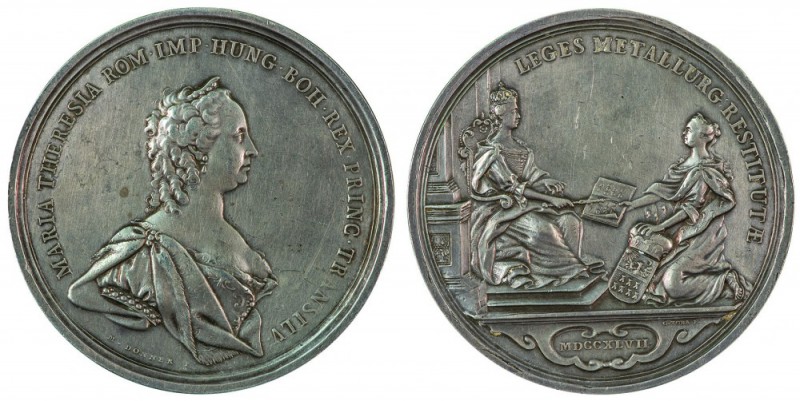 Maria Theresia 1740 - 1780 
Medaglia 1747 per la reintroduzione in Transilvania...