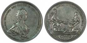 Maria Theresia 1740 - 1780 
Medaglia 1747 per la reintroduzione in Transilvania di una legislazione in materia di industria mineraria e metallurgica ...