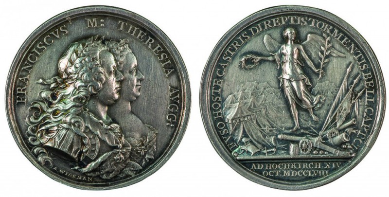 Maria Theresia 1740 - 1780 
Medaglia 1758 per la vittoria contro i prussiani pr...