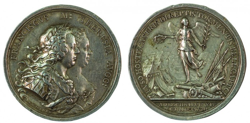 Maria Theresia 1740 - 1780 
Medaglia 1758 per la vittoria contro i prussiani pr...