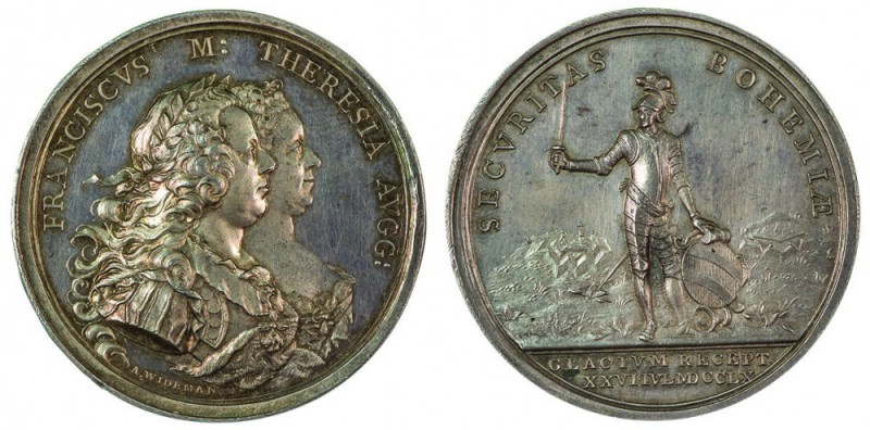 Maria Theresia 1740 - 1780 
Medaglia 1760 per la conquista della fortezza di Gl...