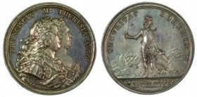 Maria Theresia 1740 - 1780 
Medaglia 1760 per la conquista della fortezza di Glatz (Kłodzko, Polonia) argento, incisore del conio “A. WIDEMAN” (Anton...