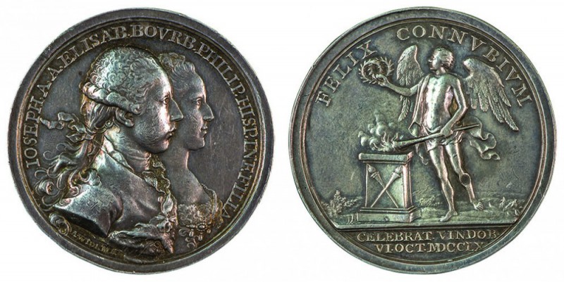 Maria Theresia 1740 - 1780 
Medaglia (modulo grande) 1760 per il matrimonio del...