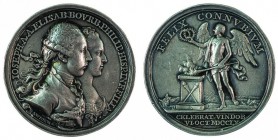 Maria Theresia 1740 - 1780 
Medaglia (modulo grande) 1760 per il matrimonio del Principe Ereditario Giuseppe con Elisabetta di Borbone-Parma argento ...