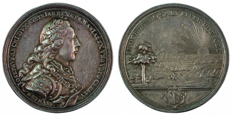 Maria Theresia 1740 - 1780 
Medaglia 1764 per l’elezione di Giuseppe a Re dei R...
