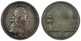 Maria Theresia 1740 - 1780 
Medaglia 1764 per l’elezione di Giuseppe a Re dei Romani in Francoforte argento, incisore del conio „OEXLEIN“ (Johann Leo...