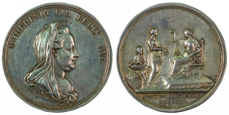 Maria Theresia 1740 - 1780 
Medaglia 1765 per la riforma fiscale in Transilvani...